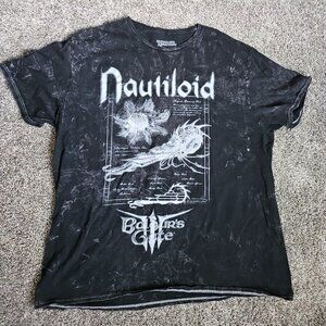 Dungeons & Dragons Baldur's Gate Nauliloid Black & White Size XL Short Sleeve
